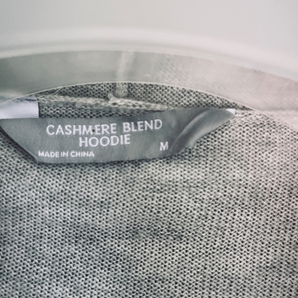 Member's Mark Women's Luxury Premier Collection  Cashmere Blend Hoodie Gray M - Picture 4 of 14